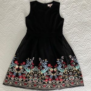GB Girls Never Worn Black Floral Dress